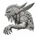 Aztec warrior tattoo design idea