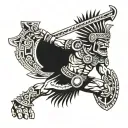 Aztec warrior tattoo design idea