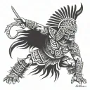 Aztec warrior tattoo design idea