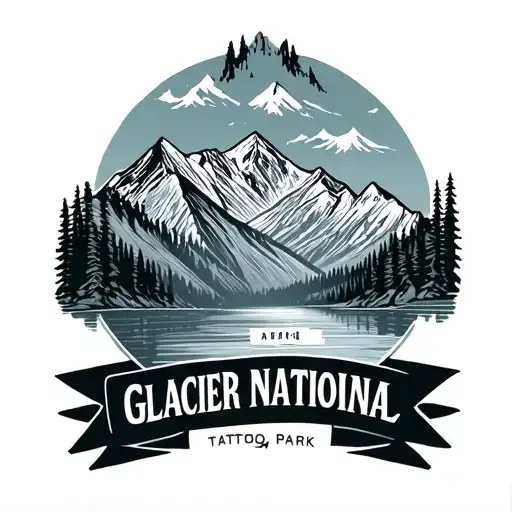 Glacier National Park tattoo design idea