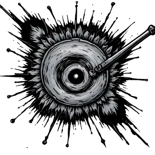 self inflicted gunshot traditional  tattoo design idea