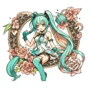Hatsune Miku tattoo design idea