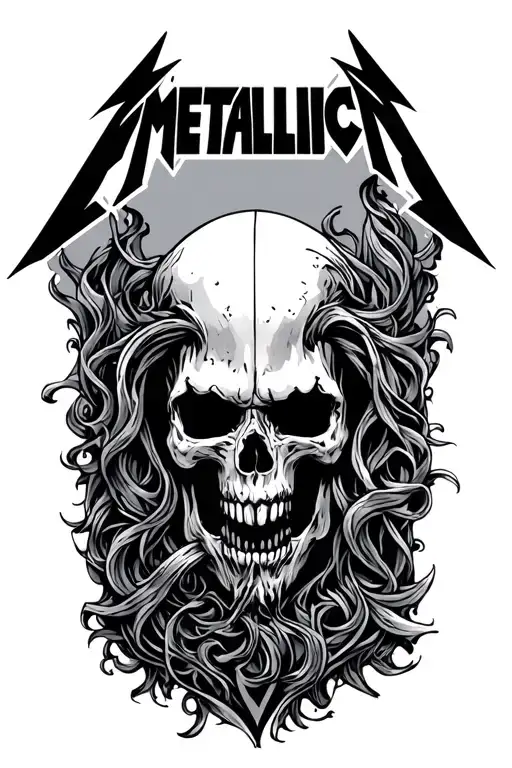 M metallica logo tattoo design idea