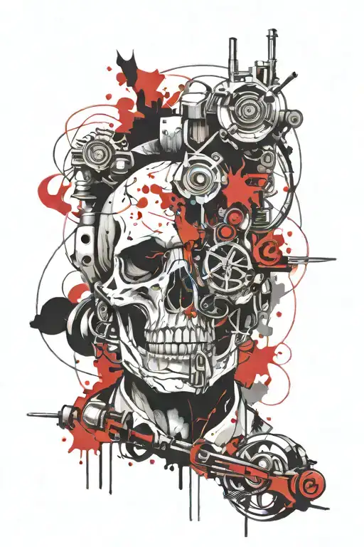 Heavy Metal chemist outlaw tattoo design idea