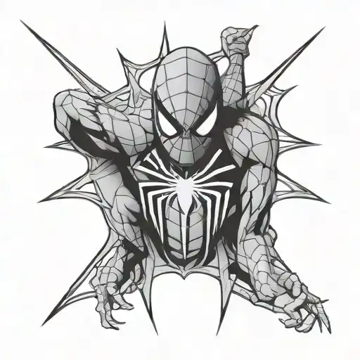 Spiderman logo tattoo design idea