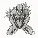 Spiderman logo tattoo design idea