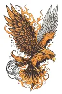 harry potter phoenix rising from the ashes tattoo design idea