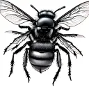 carpenter bee tattoo design idea