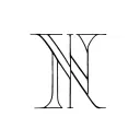 overlapped monogram using the letters Y N hidden within the design tattoo design idea