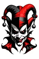 Evil Jester tattoo design idea
