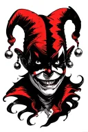 Evil Jester tattoo design idea