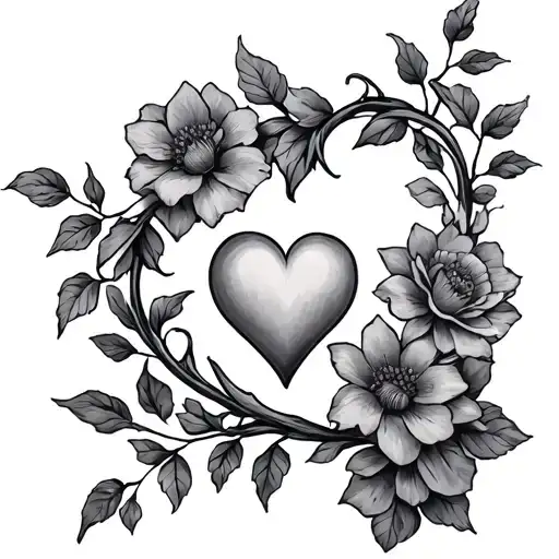 small hearts on the inner bicep with flower vine wrapped around to the wrist  tattoo design idea