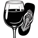 wine glass and flip flops tattoo design idea