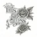 this too shall pass written tattoo design idea