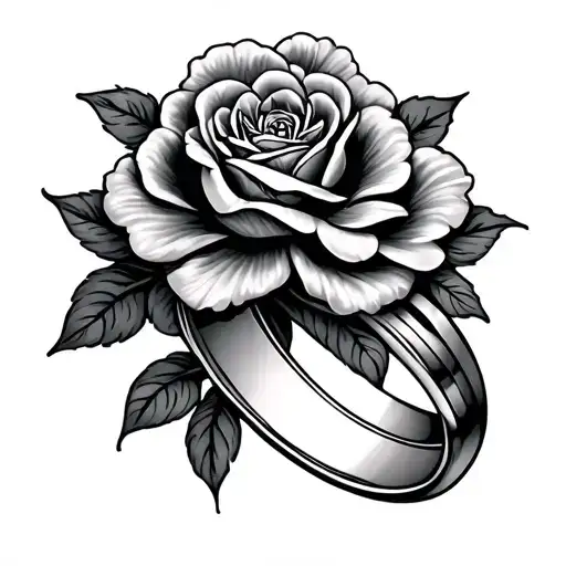 Mens Wedding Ring tattoo design idea