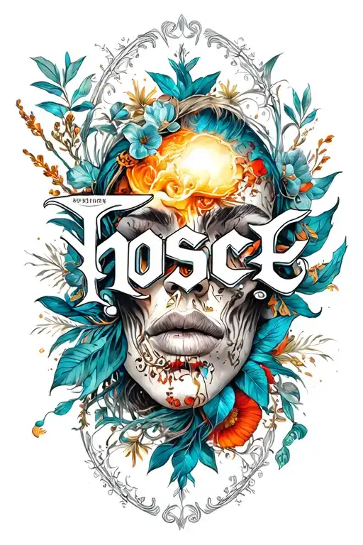 Temet nosce lettering tattoo design idea