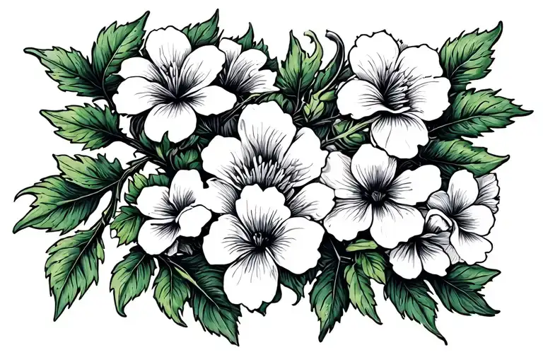 "יָגִיל עָלַיִךְ בְּרִנָּה" "יָגִיל עָלַיִךְ בְּרִנָּה" Vine tattoo with lily of the valley and morning glory flowers tattoo design idea