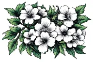 "יָגִיל עָלַיִךְ בְּרִנָּה" "יָגִיל עָלַיִךְ בְּרִנָּה" Vine tattoo with lily of the valley and morning glory flowers tattoo design idea