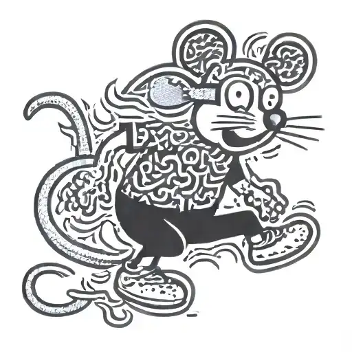 Keith harring andy mouse tattoo design idea