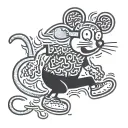 Keith harring andy mouse tattoo design idea