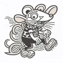 Keith harring andy mouse tattoo design idea