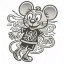 Keith harring andy mouse tattoo design idea