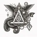 Design a dotwork tattoo featuring a collection of unique BDSM symbols tattoo design idea