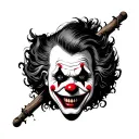 Evil Clown tattoo design idea