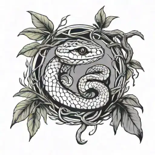 Slytherin snake on the chest wrapped around willow tree  tattoo design idea