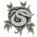Slytherin snake on the chest wrapped around willow tree  tattoo design idea