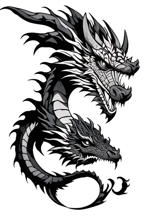 dragon tattoo with the head of an aztec dragon and the body of the dragon would be steampunk style tattoo design idea