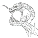 Mummy with snake wrapping tattoo design idea