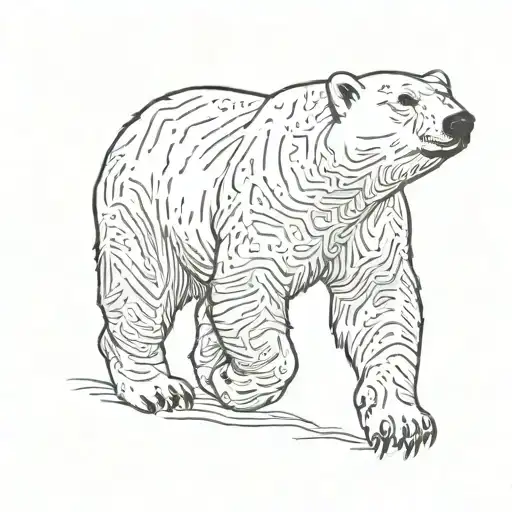 polar bear tattoo design idea