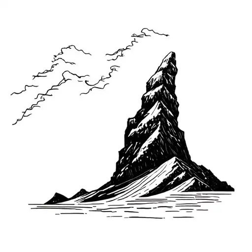 howling wind across the rugged fjords, carrying the scent of salt and pine tattoo design idea