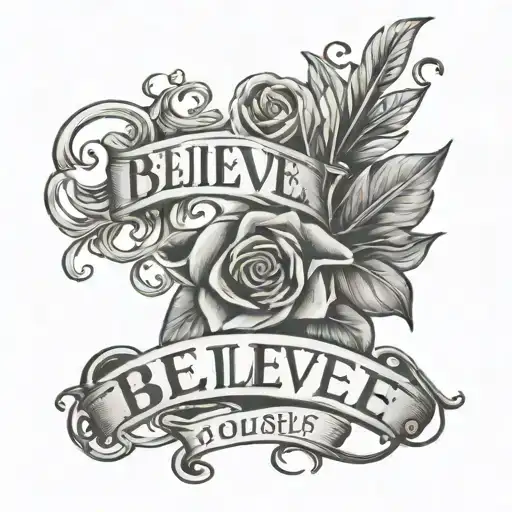 believe in yourself tattoo design idea