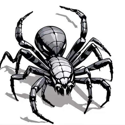 cyber sigilism spider tattoo design idea