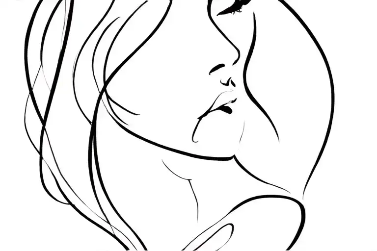 Latina woman tattoo design idea