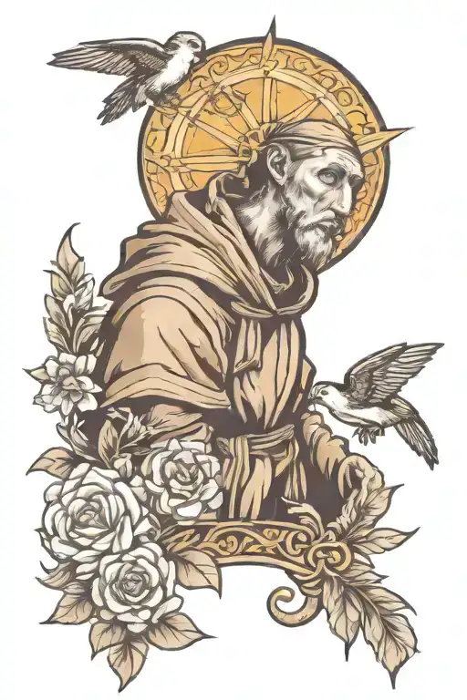 Saint Francis of Assisi tattoo design idea