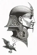 Anúbis e horus tattoo design idea