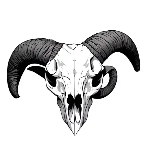 Ram Skull tattoo design idea