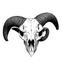 Ram Skull tattoo design idea