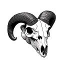 Ram Skull tattoo design idea