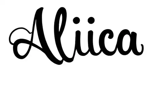 "Alicia" tattoo design idea