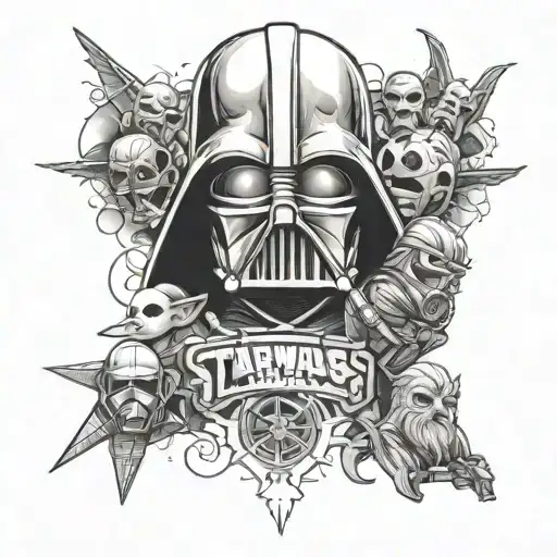 Star Wars, Marvel, Harry Potter tattoo design idea