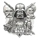 Star Wars, Marvel, Harry Potter tattoo design idea