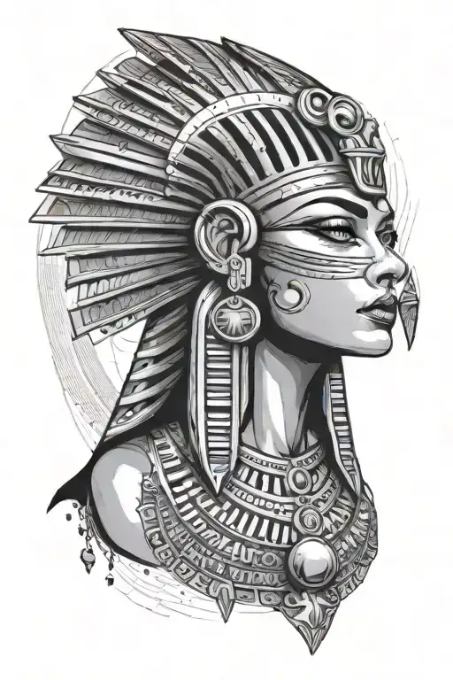 cleopatra, annubis and pyramids include the eye tattoo design idea