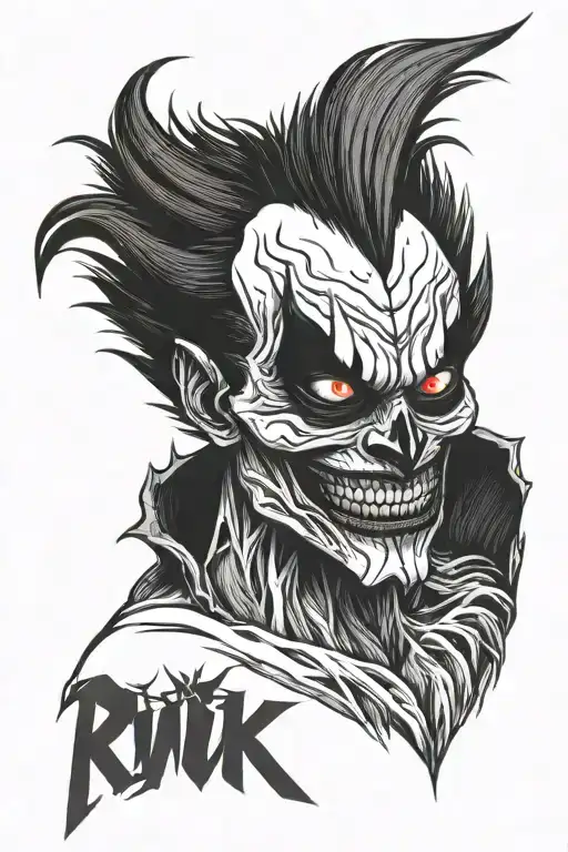 Ryuk tattoo design idea
