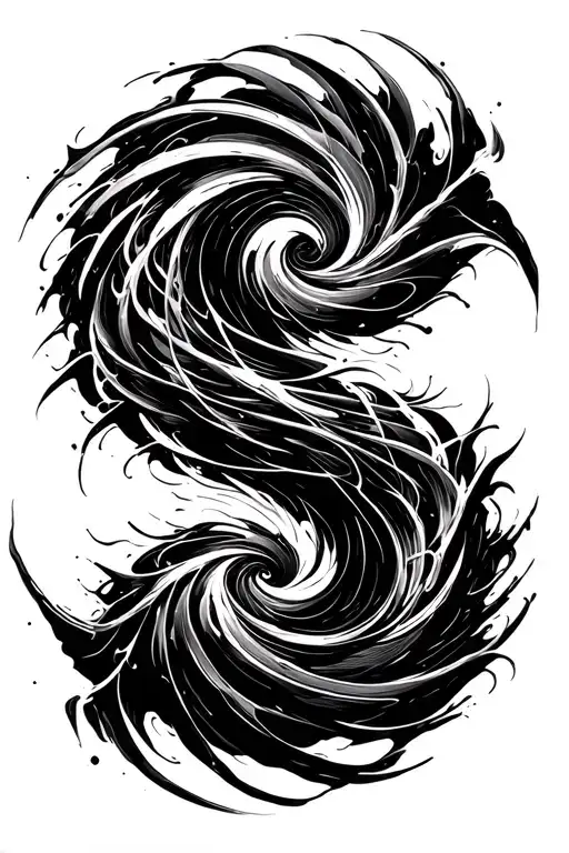 abstract vortex tattoo design idea