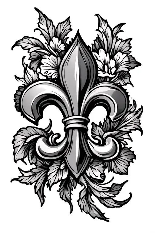 Fleur De Lis mixed tattoo design inspired tattoo design idea