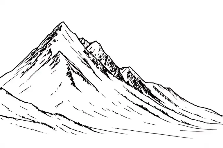 Mount Kilimanjaro with no vicious tattoo design idea